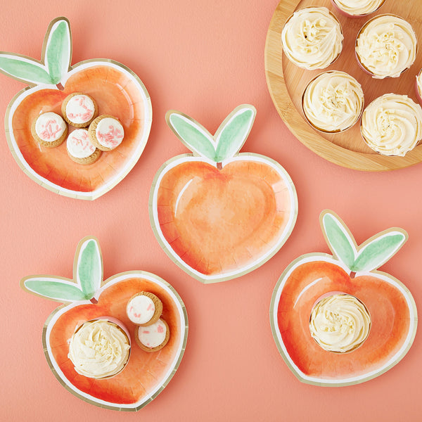 Peach on sale paper plates