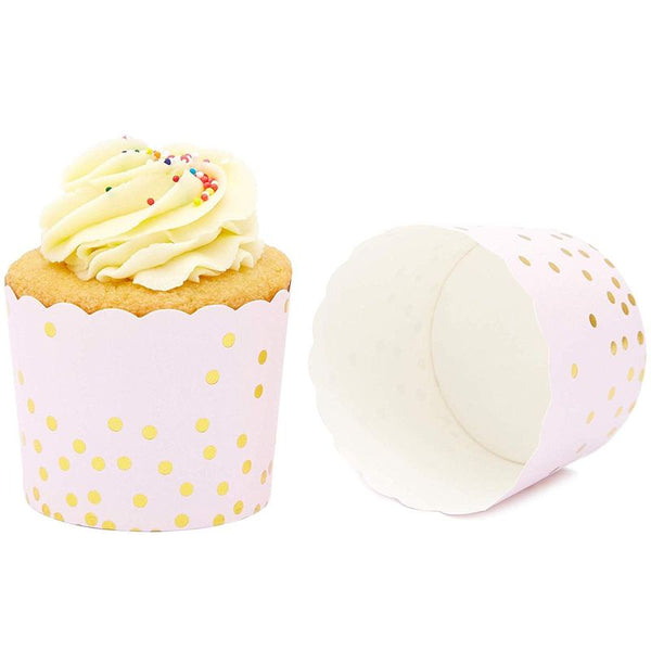 Gold Polka Dot Muffin and Cupcake Liners (White, 3.35 x 3.5 In, 150 Pa –  Sparkle and Bash