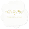 Mr & Mrs Paper Napkins with Gold Foil Details for Weddings (5 x 5 In, 100 Pack)