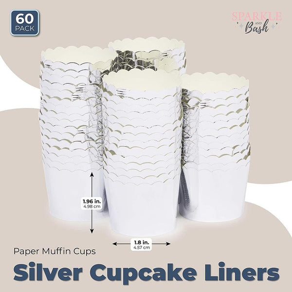 PME Foil Cupcake Liners Metallic Silver 30ct