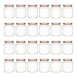 24 Pack 6oz Mason Glass Jars with Lids, Hang Tags, Jute String, Labels for Homemade Honey, Jam and Jelly