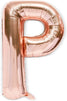 Rose Gold Foil Letter P Party Balloons (40 in, 2 Pack)