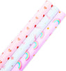 Pink Wrapping Paper Roll (30 Inches x 16 Feet, 3 Rolls)