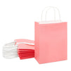 Pink Paper Gift Bags with Handles for Birthday Party, Wedding (8 x 10 In, 25 Pack)