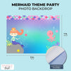 Mermaid Photo Booth Backdrop for Girls Birthday Party (7 x 5 Feet)
