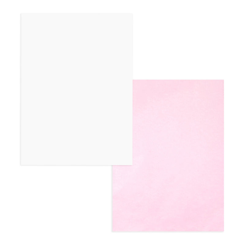 Pink and White Tissue Paper for Gift Wrapping Bags, Metallic Bulk Set (60 Sheets)