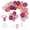 Burgundy and Rose Gold Confetti Balloons for Party Garland, Arch Decorations (76 Pieces)