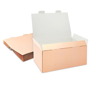 Rose Gold Gift Boxes for Bridesmaid Proposal, Birthday (9.3 x 6.4 x 3.9 In, 15 Pack)