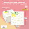 100 Pack She Found Her Main Squeeze Napkins, Lemon Party Supplies for Bridal Shower
