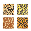 Animal Print Tablecloths for Jungle Safari Birthday Party (54x108 In, 4 Pack)