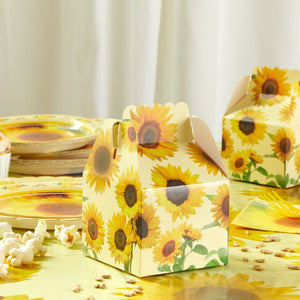 36 Pack Sunflower Party Favor Treat Box for Birthday, Baby Shower Decorations
