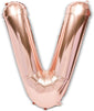 Rose Gold Foil Letter V Party Balloons (40 in, 2 Pack)