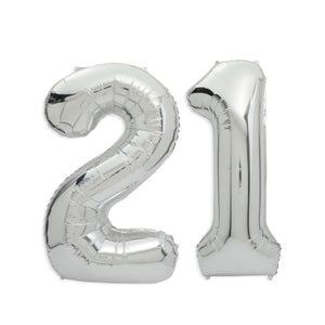 21st Birthday Party Decorations, Number 21 Balloons with Tassel Tail (39 Pieces)