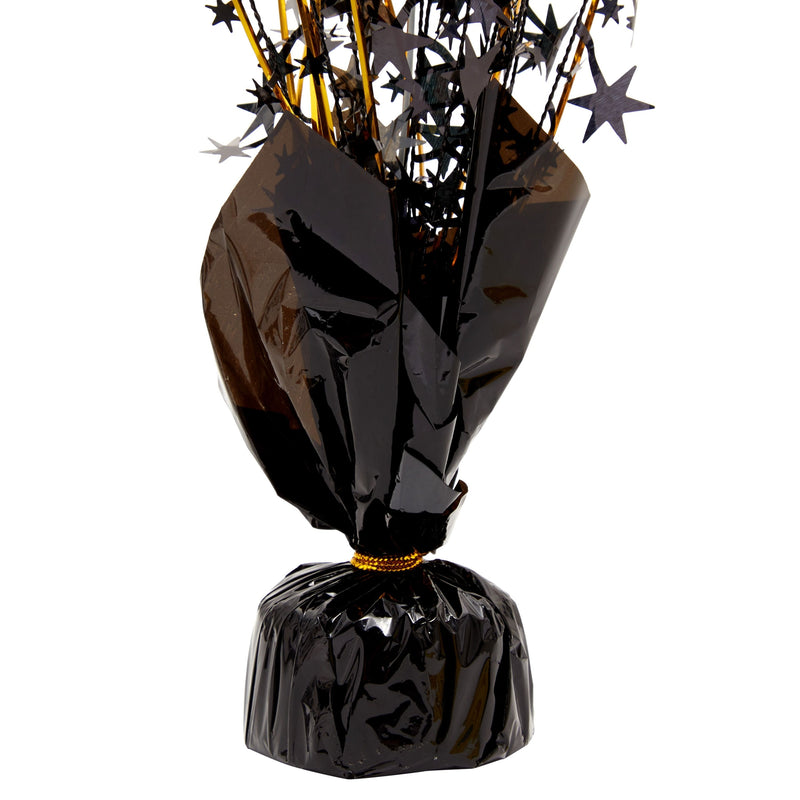 3 Pack 50th Birthday Decorations, Black and Gold 50th Anniversary Cascading Centerpieces (14.5 Inches)