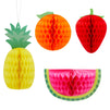 Honeycomb Fruit Party Decorations for Twotti Fruity 2nd Birthday, Tropical Summer Luau (12 Pieces)
