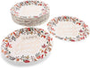 48 Pack Friendsgiving Paper Plates with Fall Leaves for Appetizers, Dessert, Rose Gold Foil (7 In)