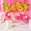 Gold Cake Topper Letters, Baby Foil Letter Balloons for Girl (7.5 In, 4 Pieces)