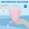 Mini Birthday Balloons (5 in, Pastel Pink, 200-Pack)