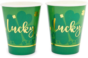 St Patrick's Party Pack, Dinnerware, Tablecloths, and Cups (Serves 24, 74 Pieces)
