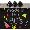 3 Pack Retro 80s Table Cover, Plastic Tablecloth for 1980s Party Decorations (54 x 108 In)