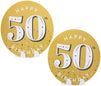 50th Birthday Decorations, Includes Table Centerpieces, Wall Sign, Ceiling Decorations and Confetti String (12 Pieces)