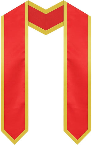 Honors Graduation Stoles for 2023 Graduates, Red and Gold Sash (72 In, 2 Pack)