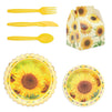 Serves 24 Sunflower Party Supplies & Yellow Decorations, Baby Shower Paper Plates, Napkins, Tablecloth, You Are My Sunshine Banner