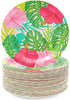 80-Pack Hawaiian Paper Plates, Luau Birthday Party Decorations (7 in)