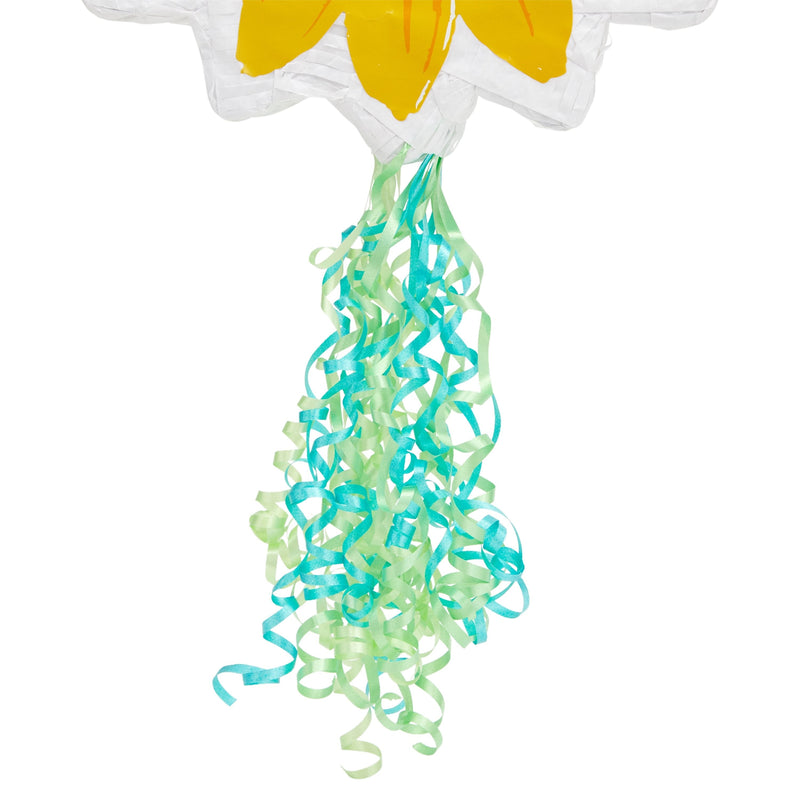 Pull String Sunflower Pinata for Sunshine Baby Shower, Floral Birthday Party Decorations (Small, 13 x 3 In)