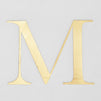 Gold Foil Initial Letter M White Monogram Paper Napkins (4 x 8 In, 100 Pack)