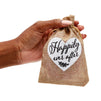 30 Pack Small 4x6 Burlap Bags with Drawstring for Wedding Favors, Jewelry, Happily Ever After Gift Bag