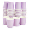 100 Pack Disposable Mini Paper Cups for Espresso, Mouthwash, Tea, Coffee (4oz, Purple)