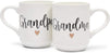 2 Piece Grandma and Grandpa Mugs Set for Coffee, Tea, Grandparent Announcement Gifts (15 oz)