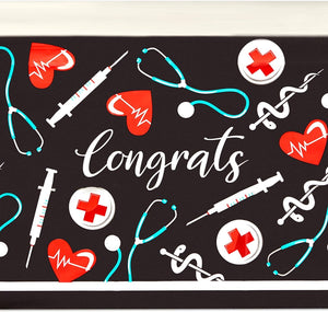 2023 Nurse Graduation Party Supplies, Congrats Table Covers (54 x 108 In, 3 Pack)