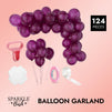 Burgundy Balloon Kit For Garland, Arch, Maroon DIY Party Decorations (124 Pieces)