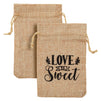 30-Pack Small Burlap Bags with Drawstring, 4x6-Inch Woven Jute Gift Bags for Party Favors, Jewelry, and Coffee