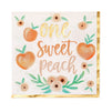 50 Pack Sweet Peach Paper Napkins for Baby Shower, Birthday Party Supplies (6.5 in)