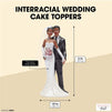 African American Wedding Cake Toppers Bride and Groom Figurine for Party Supplies, 5 x 1.9 in.