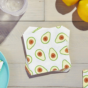 Avocado Napkins for Fiesta Birthday Party (5 In, 100 Pack)