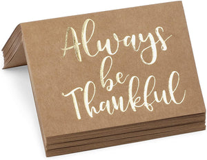 Thanksgiving Gratitude Jar with Cards, Always Be Thankful (4 x 6 In, 31 Pieces)