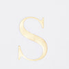 100 Pack Gold Foil Initial Letter S White Monogram Paper Napkins for Wedding Reception, Table Decorations (4 x 8 In)