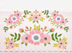 Pink Floral Plastic Tablecloth for Wedding (54 x 108 in, 3 Pack)