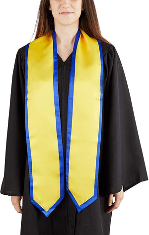 Honors Graduation Stoles for 2023 Graduates, Gold and Blue Sash (72 In, 2 Pack)