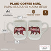 Ceramic Coffee Mugs for Couples, Papa Bear and Mama Bear (15 oz, 2 Pack)