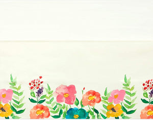 Watercolor Floral Tablecloth for Wedding Decorations (54 x 108 in, 3 Pack)