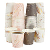 100 Pack Disposable 4 oz Paper Cups for Coffee, Espresso, Mouthwash, 4 Marble Designs
