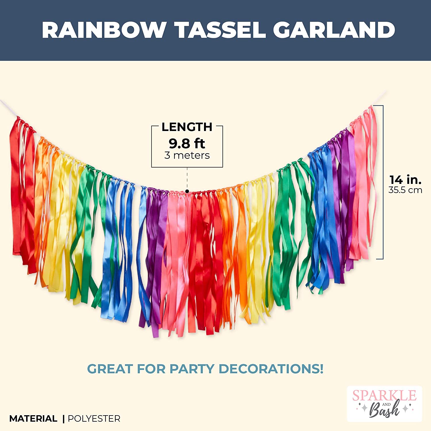 Pastel Curly Tassel Garland – Party Snobs