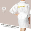 Sparkle and Bash White Satin Kimono Robes for Bridesmaid, Bachelorette Party Gift (Medium)