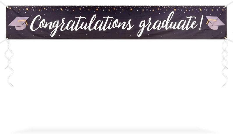 2023 Graduation Party Yard Sign, Congratulations Graduate Banner (10 x 1.5 Ft)