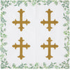 100 Pack Cross Napkins for Baptism, First Communion, Christening Decorations (6.5 x 6.5 In)